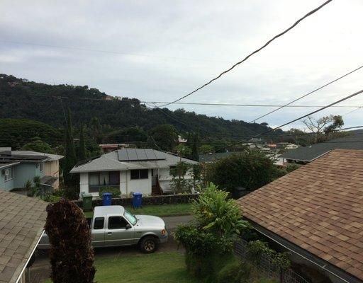 A home looking down from Pacific Heights.