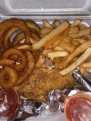 Fish, fries, & onion rings