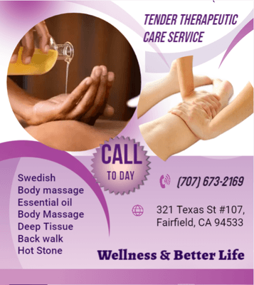 Swedish Massage is a type of massage therapy that uses long, smooth strokes to help relax the body...