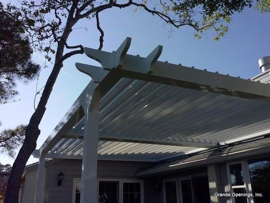 ponte vedra adjustable louver with decorative end cuts added