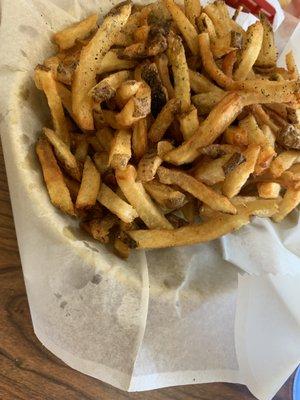 Fries at the Brighton Hot Dog Shoppe in Rochester, PA.