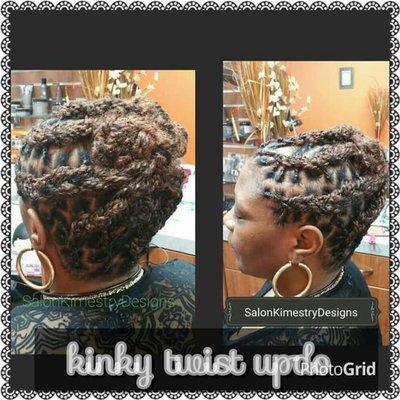 Two strand twist updo