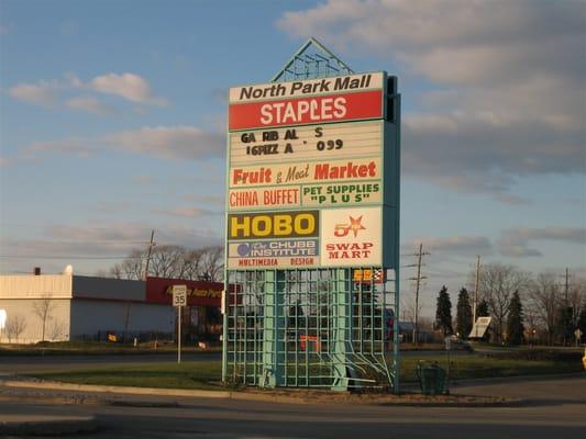 Many of these stores listed are still here, but I don't believe the strip mall is referred to as North Park Mall anymore.