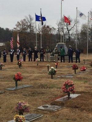 Wreath ceremony at Jefferson Memorial