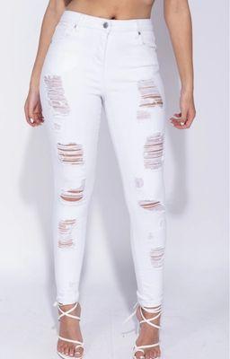 White distressed jeans size S $30