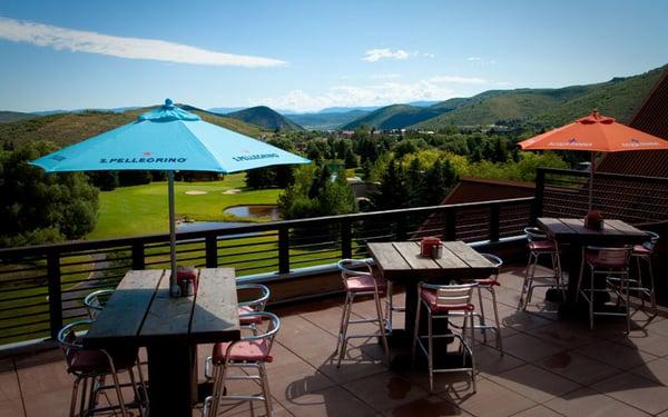 View from the Silver Star Cafe patio toward the Park City Municipal Golf Course