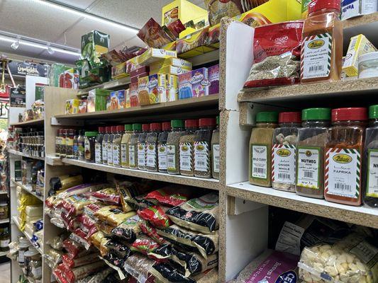 Shelves bursting with aromatic spices, healthy foods and goodies