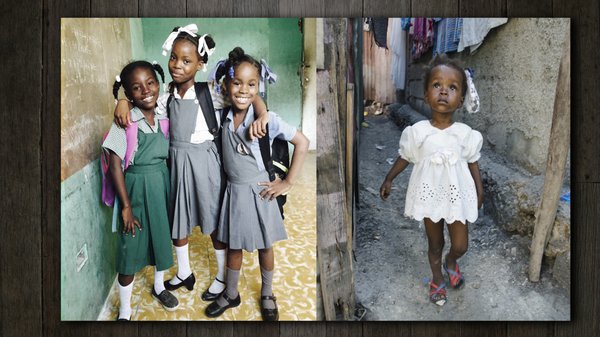 Coffee sold helps these  children go to school in Cite Soleil, Haiti