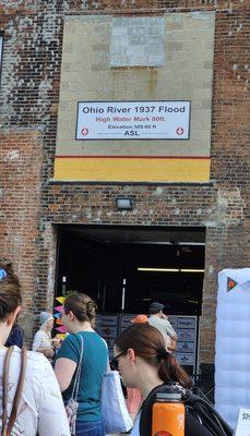 The Ohio River flooded the city in 1937