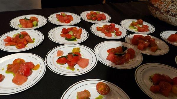 Oops, shadow. Watermelon salad (so light and refreshing) from  Levy Restaurants.