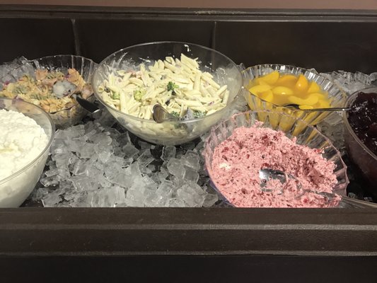 Salads at the thanksgiving buffet