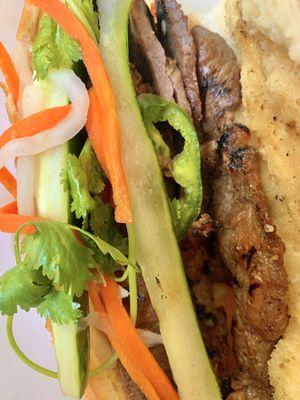 Grilled pork banh mi