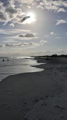 Beach after a day-long coastal shoot