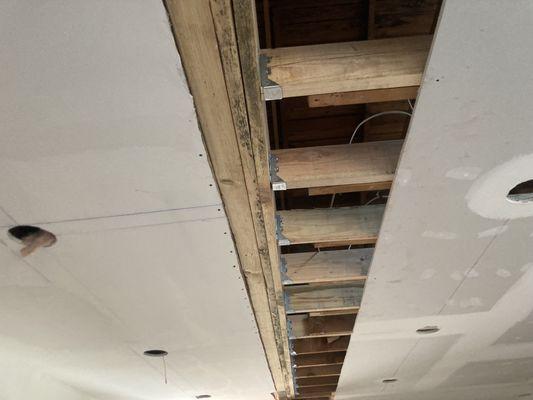 Designing new ceiling joists and their connections