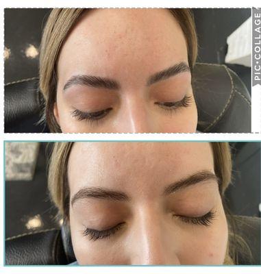 Brow Lamination and tint.