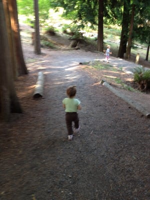 Walking path right next to the playground