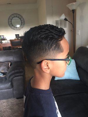 Look at that fade, edge up and hard part!