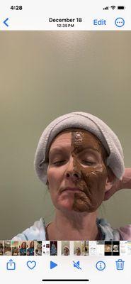 This is a Himalayan mud mask that cleans your pores, makes your face feel tingly without over drying!