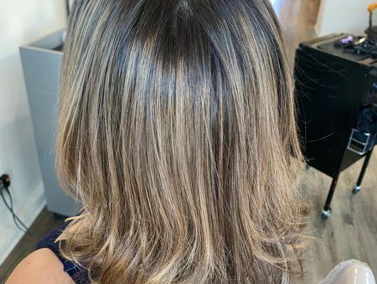 Natural blond highlights