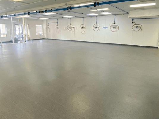 VCT Tile installed at GoodCat Labs