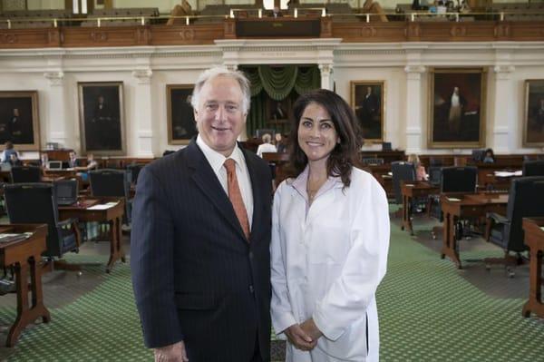 2013 Special Session, Physician of the Day, with Senator Kirk Watson, who is a great supporter of their Physician of the Day Program!