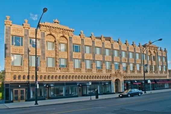 Classic terra cotta facade is one of the finest still existing in Chicago.