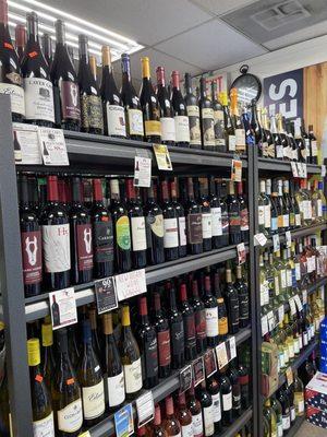 Broad selection of wine