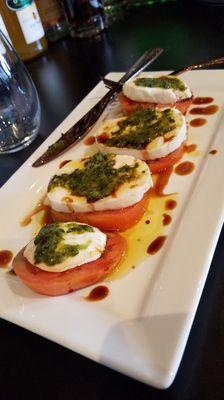 Caprese salad is a seasonal menu item.