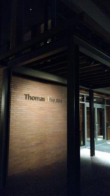 Entrance to the Thomas (previously New) theatre, amazing place with a thrust stage. There are no bad seats in this theatre.