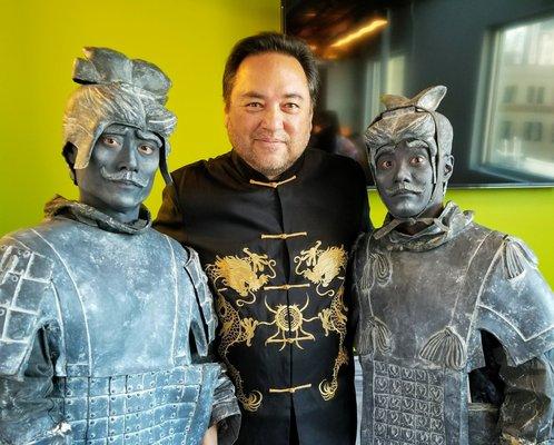 With Terra Cotta Warriors from  the Qin Dynasty!