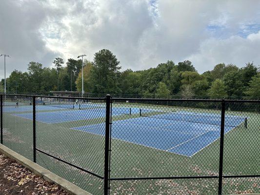 New tennis and pickleball courts opened Summer 2023 in Morrisville Community Park (next to Hatcher Creek Greenway).