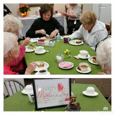 Mother's Day crafts with our guests and the mothers in their lives.