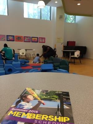 Play area. Suggestion: arrive early and your child can exert some energy or have a snack prior to starting their day.