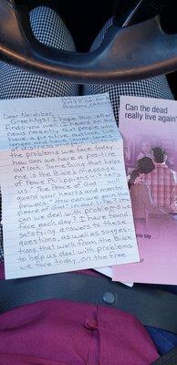 Jehovah's Witnesses are no longer knocking on doors. Now they're sending hand written letters