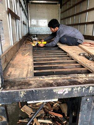 Box truck floor repair