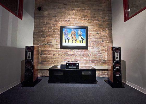 Hifi Audio System. Dali Speakers, Mark Levinson Amp.