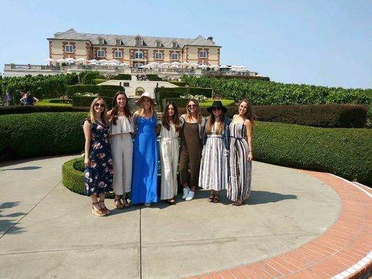 Bachelorette party stop at Domaine Carneros