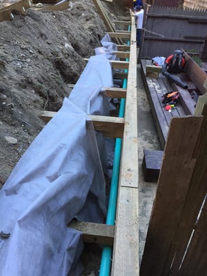 Timber wall construction with drainage Charlestown