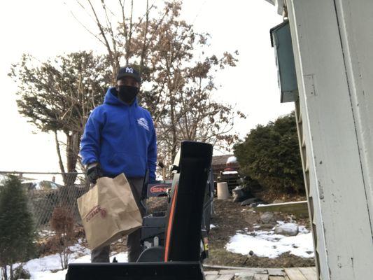 Picked up the snowblower and some food too