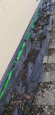 This a picture of some of the waterproofing work the. Company did for me before they finished back filling with dirt.