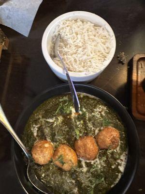 Palak paneer kofta