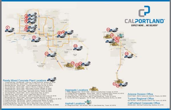 CalPortland Arizona Plant locations