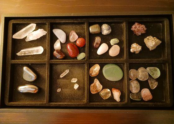 Sarasota, FL Office - Crystals resonate with our body and are used in Reiki Treatments when guided.