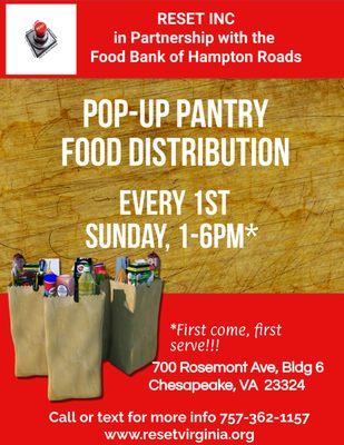 Pop-up food pantry