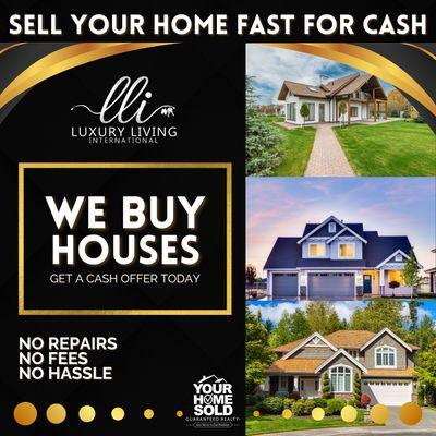 Let's turn "For Sale" into "SOLD" Sell Your Home FAST for CASH! 
 NO repairs
 NO fees
 NO hassle
Call LLI  855-404-SOLD today!