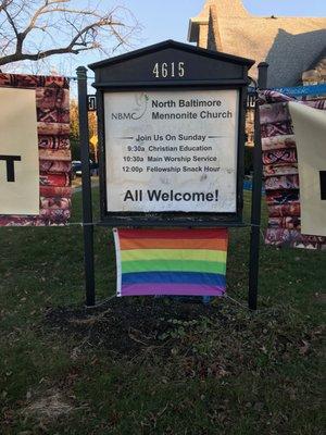 Sign, North Baltimore Mennonite Church