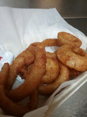 Best onion rings around found here at the house os pizza