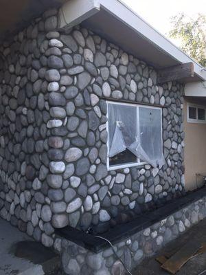 New wall with new stone