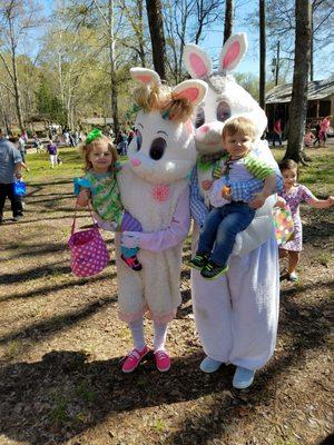 Kids with Easter bunny