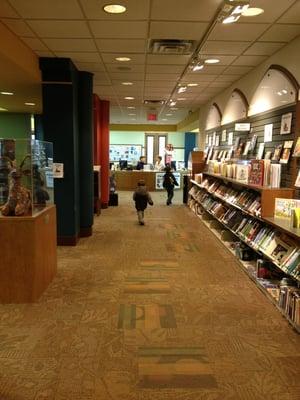 Hallway selection includes holiday and new books